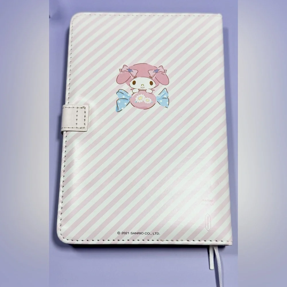 Sanrio My Melody Pastel Pink and White Striped Undated Planner